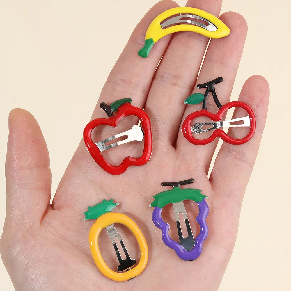 10Pcs/set Hot Cute Girls Hair Accessories Fruit BB Hair Clips Side Strawberry Hairpin Children Daily Styling Boutique Headwear