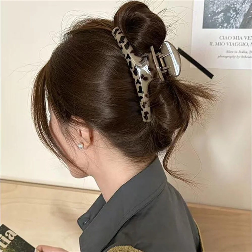 2Pcs/Set Large Size Shark Clip Hair Claw for Women Non-Slip Grip Strong Hold for Thick Hair Elegant Hair Accessories