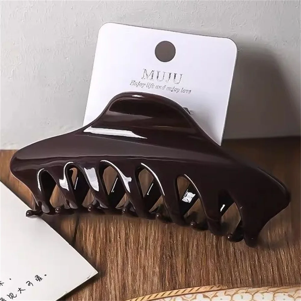 2Pcs/Set Large Size Shark Clip Hair Claw for Women Non-Slip Grip Strong Hold for Thick Hair Elegant Hair Accessories