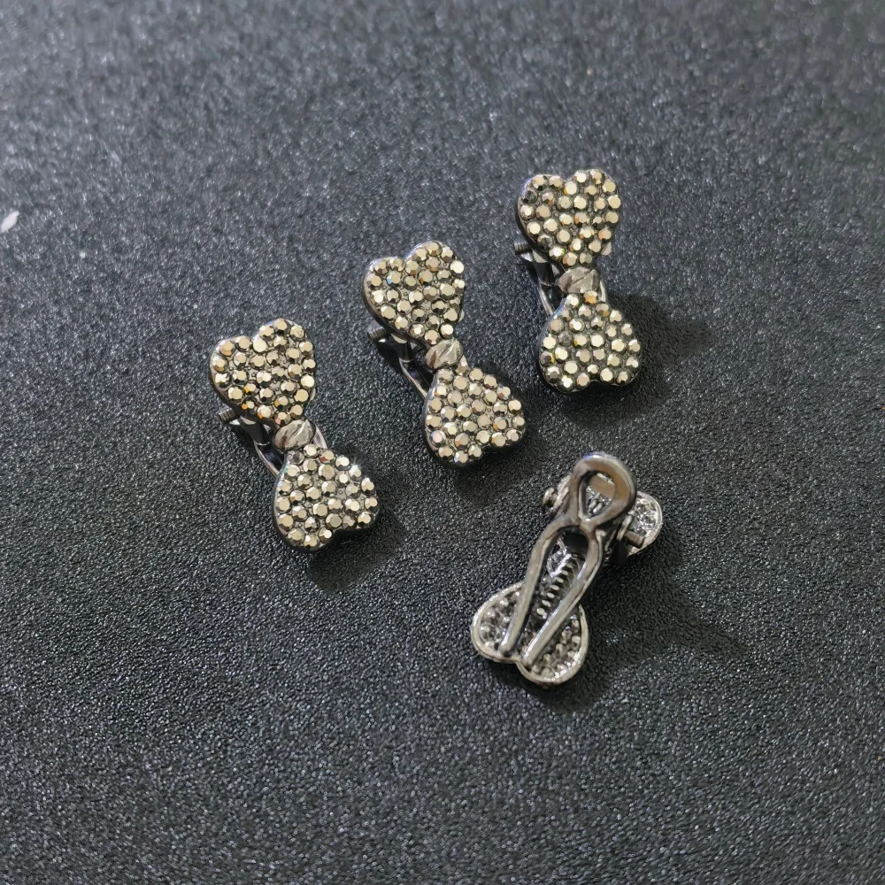 4pcs/set Rhinestone Bow Hair Clips for Women Metal Crystal Hair Barrettes Cute Mini Hair Pins for Braid Bangs Hair Accessories