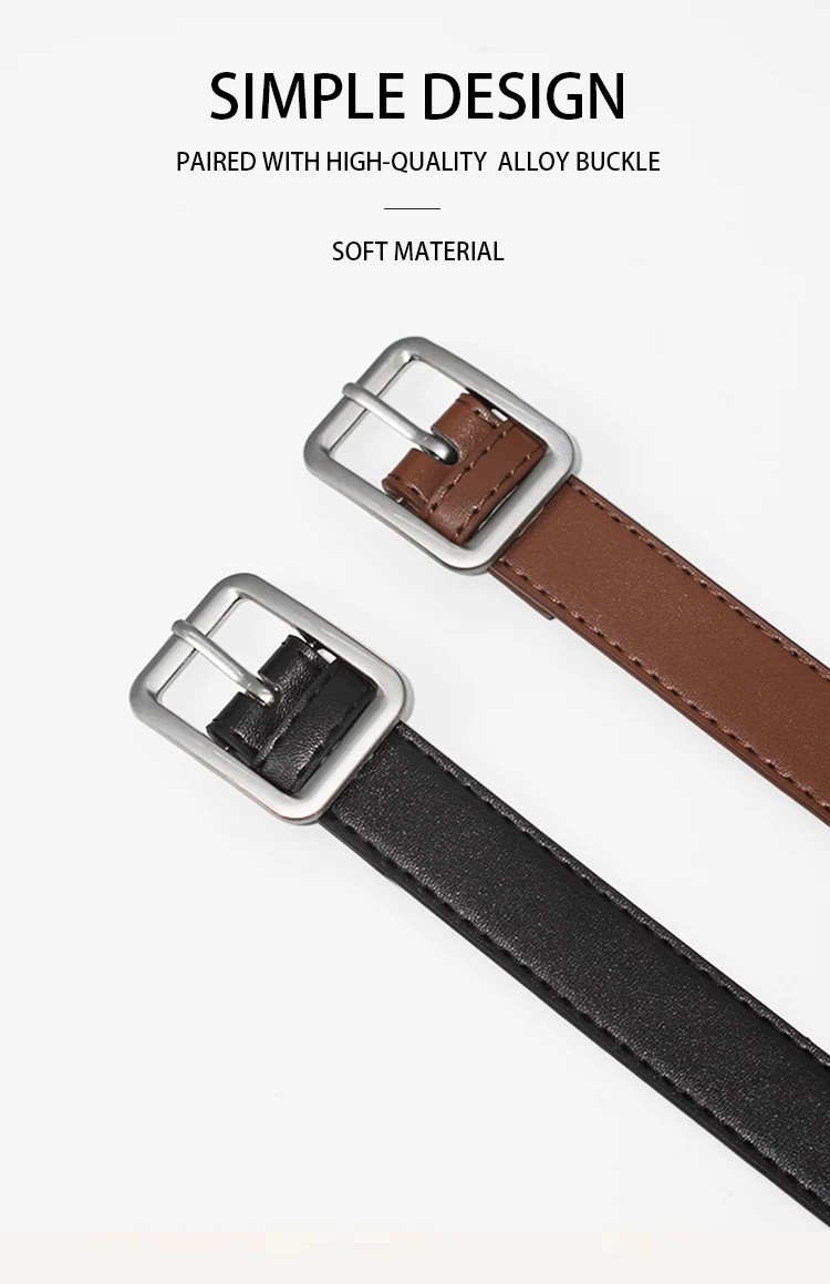 New Stylish Slim Waist Belt For Women, PU Material - Simple Casual Versatile Elegant Solid Color Belt,Perfect For Jeans, Dresses