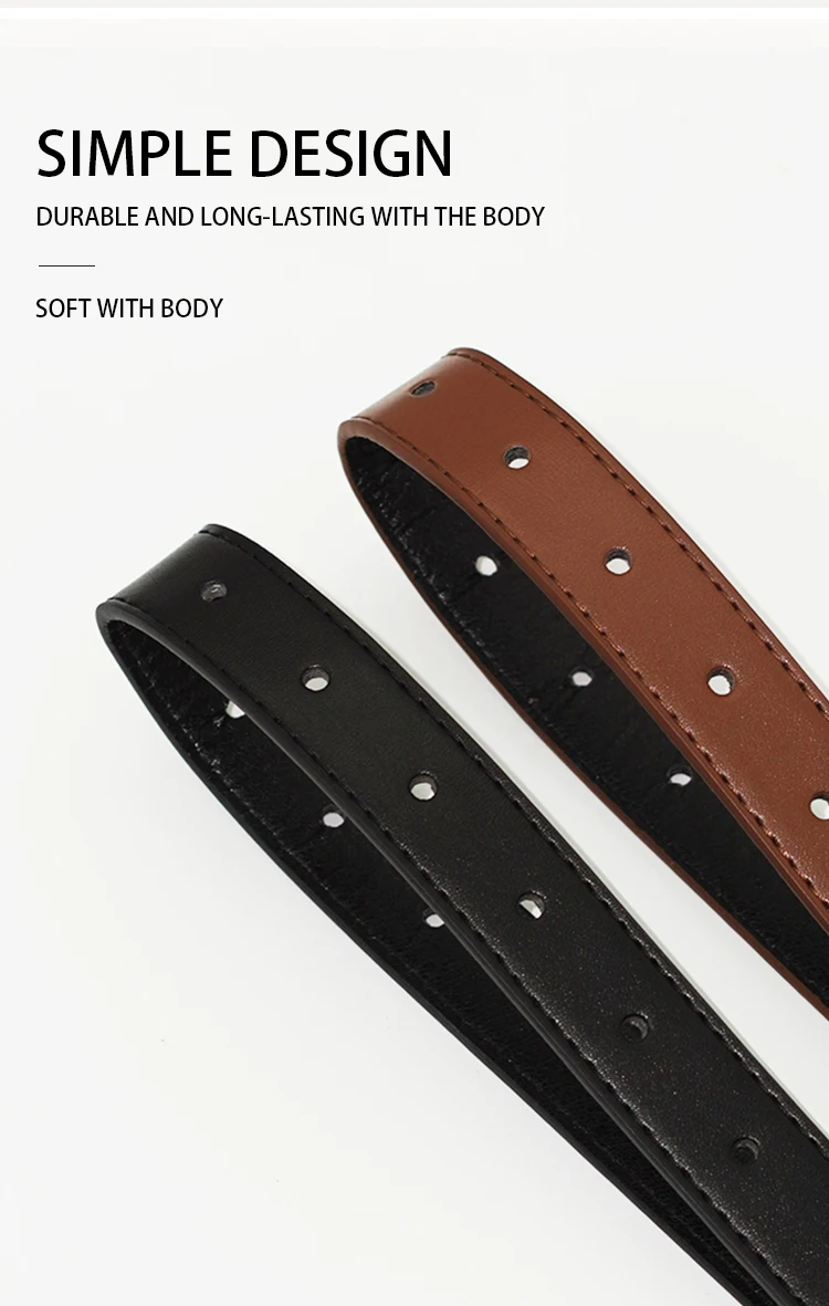 New Stylish Slim Waist Belt For Women, PU Material - Simple Casual Versatile Elegant Solid Color Belt,Perfect For Jeans, Dresses