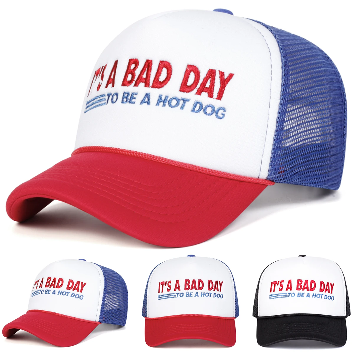 Unisex IT'S A BAD DAY Embroidery Baseball Net Caps Spring Summer Outdoor Adjustable Casual Hats Sunscreen Hat Sports Cap