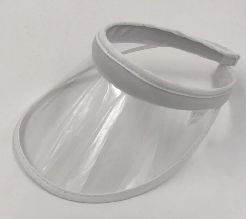 New Fashion Summer Outdoor Sports Sun Protection Cap Unisex Clear Plastic Visor Hat Candy Color PVC Sunshade Hat UV Protection H