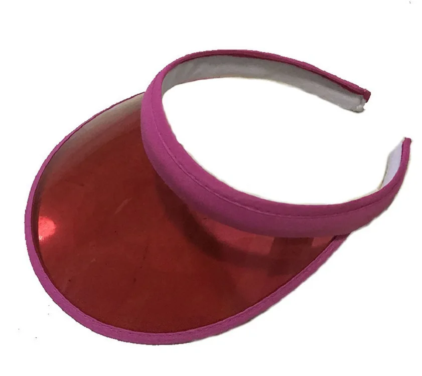New Fashion Summer Outdoor Sports Sun Protection Cap Unisex Clear Plastic Visor Hat Candy Color PVC Sunshade Hat UV Protection H