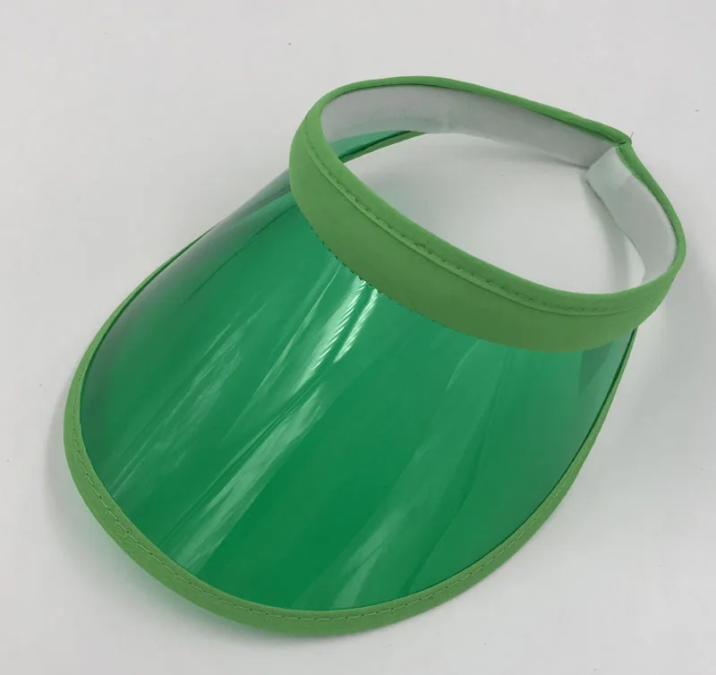 New Fashion Summer Outdoor Sports Sun Protection Cap Unisex Clear Plastic Visor Hat Candy Color PVC Sunshade Hat UV Protection H