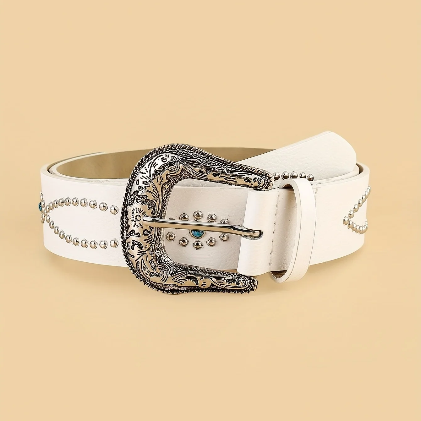 1 Piece of Women's Fashionable Beaded Belt, Popular and Versatile, Suitable for Street Punk Style, Festival Clothing Accessories