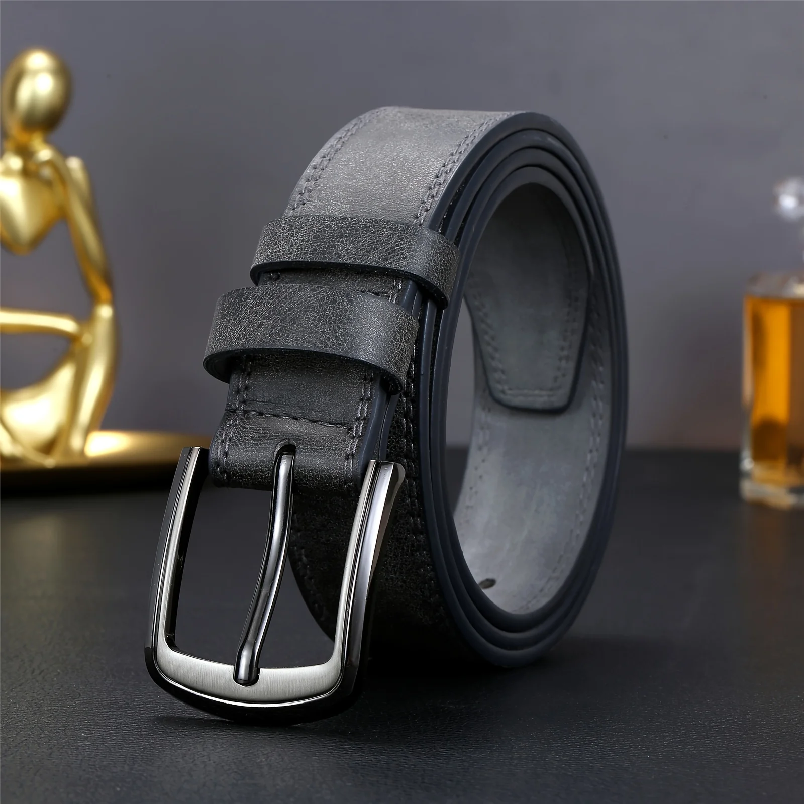 1/2pcs Men's New Spliced Alloy Buckle Easy Belt Jeans Trousers Belt Sports Play Belts Daily Decoration Versatile Male Waistband