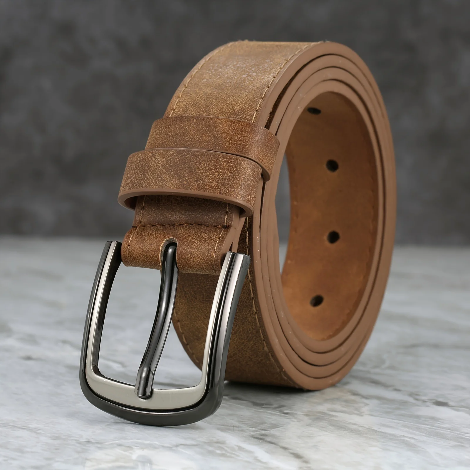 1/2pcs Men's New Spliced Alloy Buckle Easy Belt Jeans Trousers Belt Sports Play Belts Daily Decoration Versatile Male Waistband