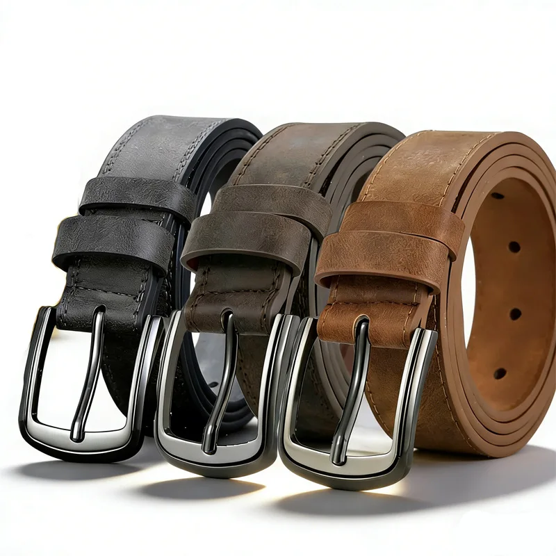 1/2pcs Men's New Spliced Alloy Buckle Easy Belt Jeans Trousers Belt Sports Play Belts Daily Decoration Versatile Male Waistband