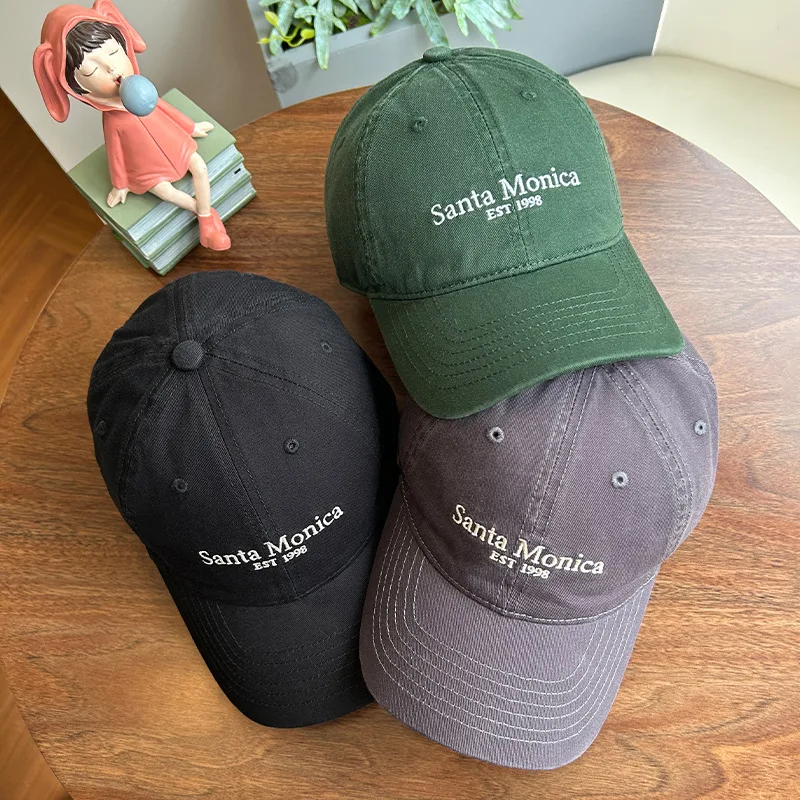 1pc INS Style Letter Embroidered Baseball Caps for Women Face Smaller Sun Protection Korean Version Hip Hop Hat Sun Hat Couples