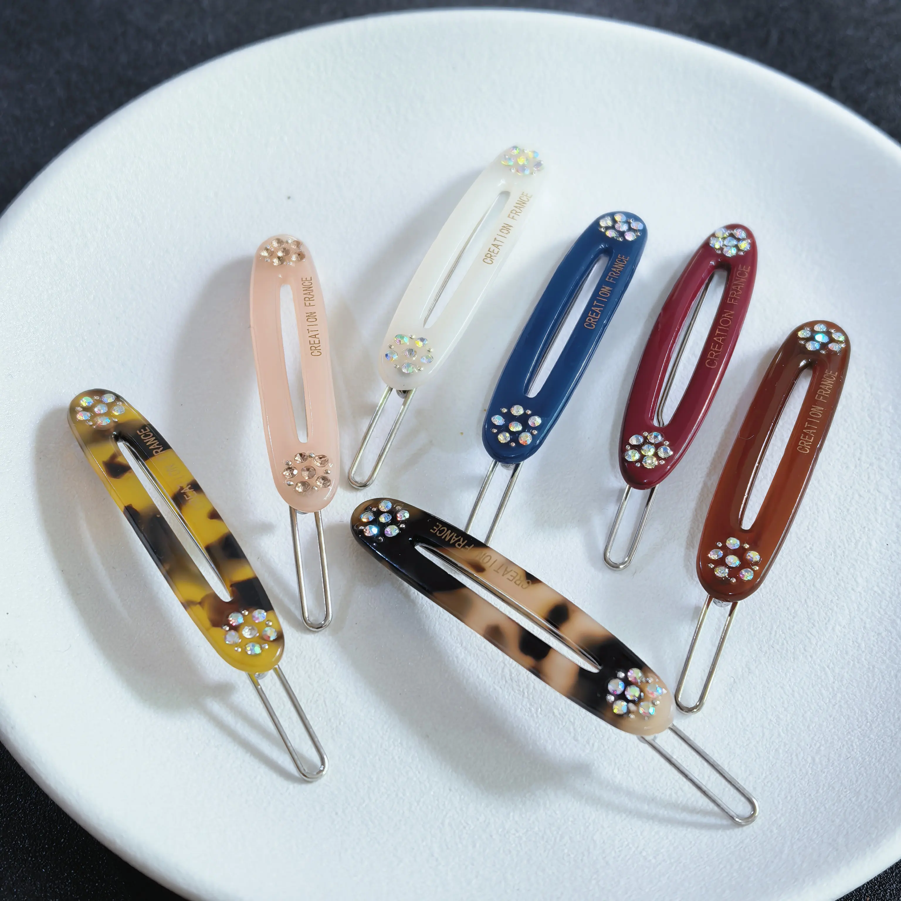 French Acetate Hair Clips Pins Fashion Side Braid Bangs Hair Pins Women Elegant Hair Barrettes Cute Hair Accessories Daily Wear