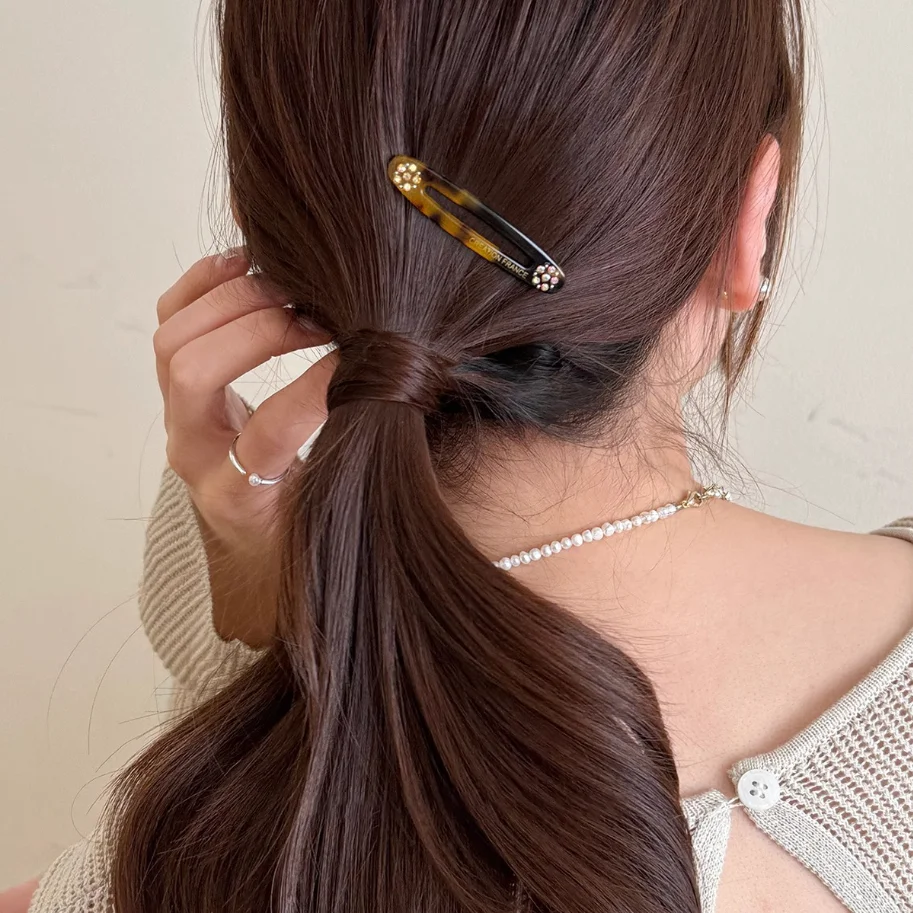 French Acetate Hair Clips Pins Fashion Side Braid Bangs Hair Pins Women Elegant Hair Barrettes Cute Hair Accessories Daily Wear