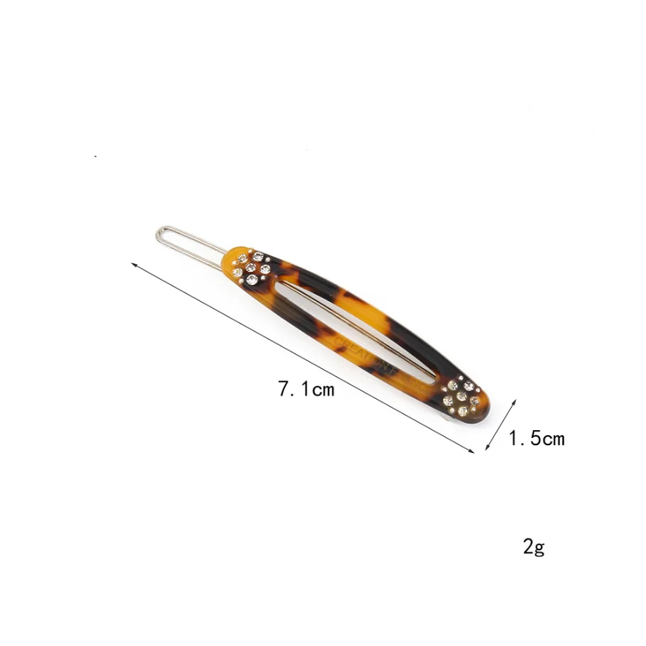 French Acetate Hair Clips Pins Fashion Side Braid Bangs Hair Pins Women Elegant Hair Barrettes Cute Hair Accessories Daily Wear
