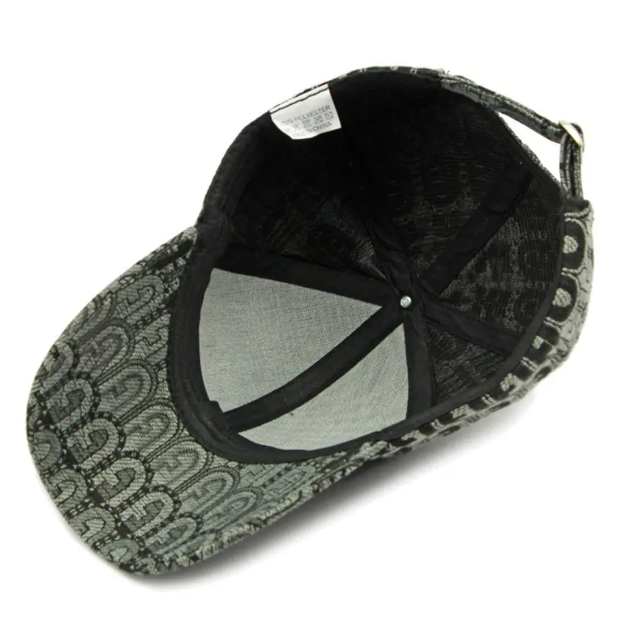 Ethnic Style Four-Season Hard-Top Baseball Cap Fully Printed Casual Sun Protection Visor Duckbill Cap