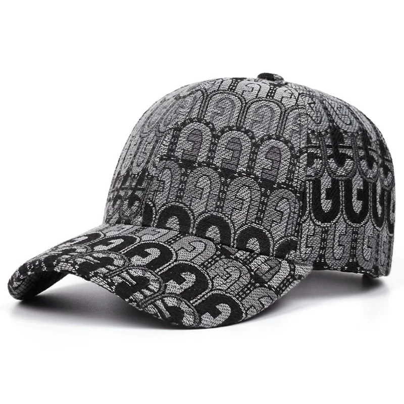 Ethnic Style Four-Season Hard-Top Baseball Cap Fully Printed Casual Sun Protection Visor Duckbill Cap