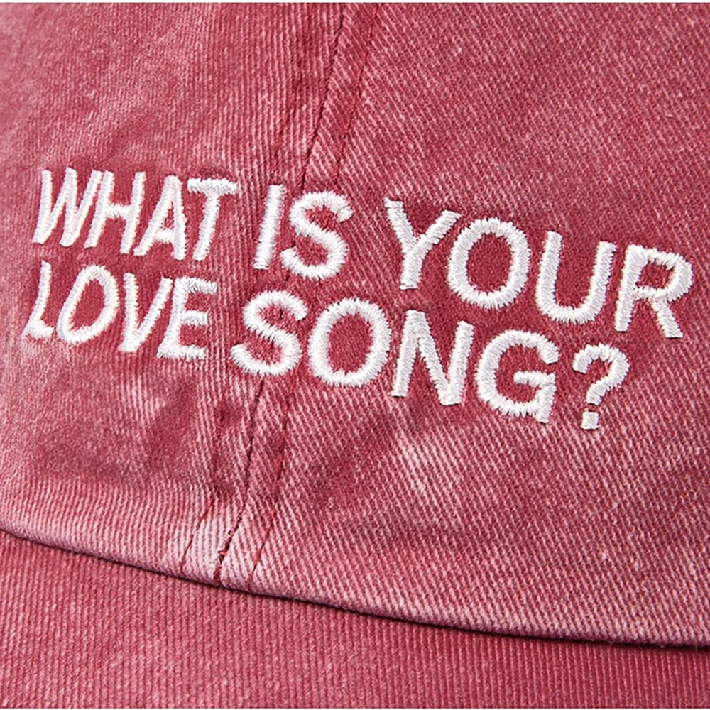 Kim Tae Hyung 'What Is Your Love Song' Concert Letter Kpop V Hat Embroidered Printed Baseball Cap Fashion Streetwear Accessory