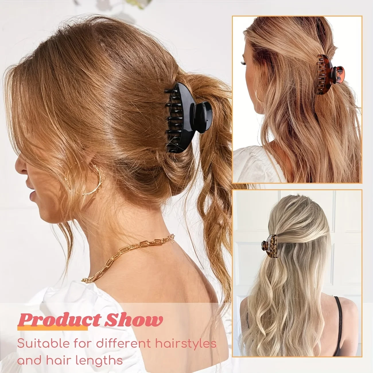 3/4 comb hairpins 2.5" medium hairpins suitable for fine hair, small matte clips, short hair, delicate hair pieces for women