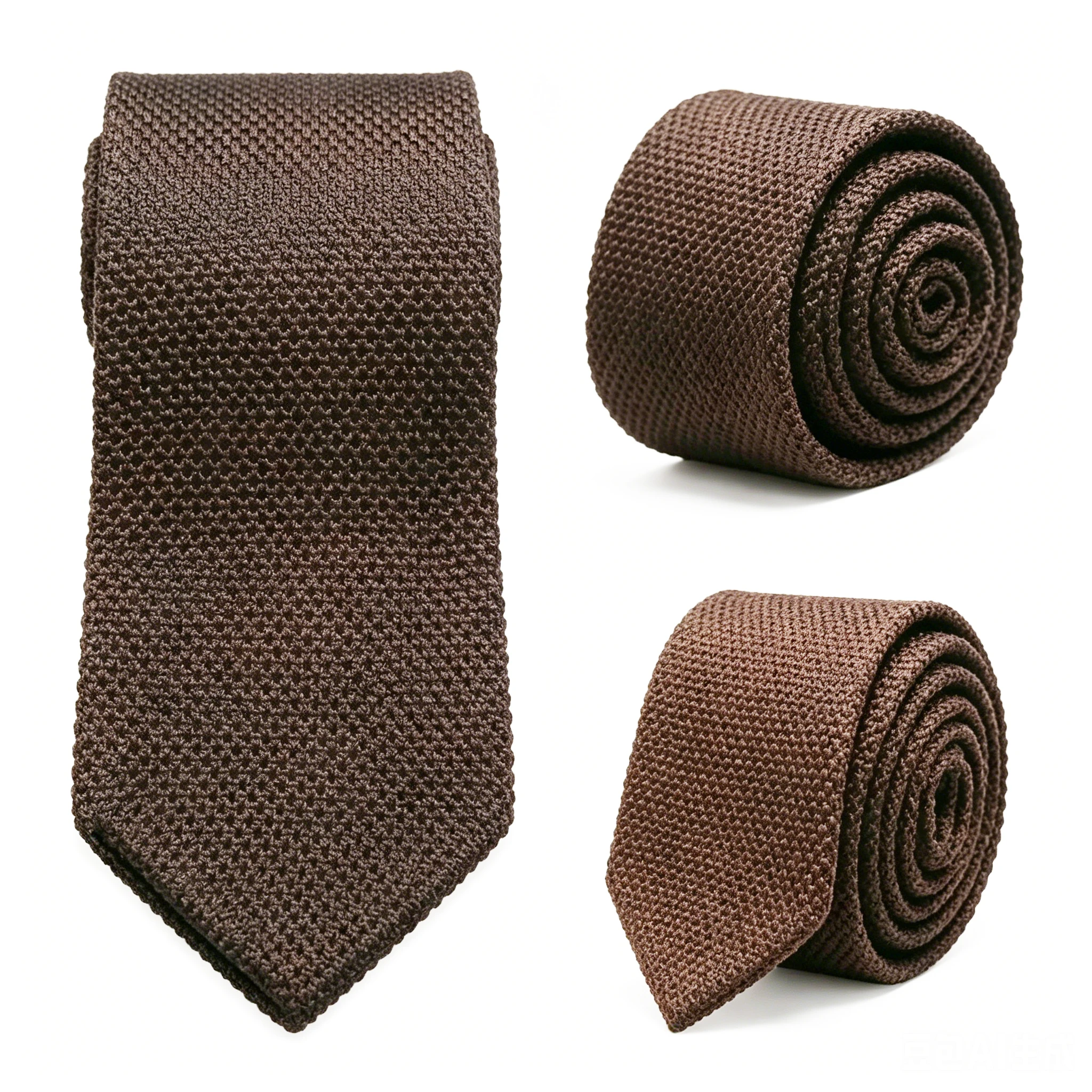Men's Solid Color Knitted Tie New Style Fashion 8cm Knitted Tie Pure Cotton Men's Tie Business Wedding Tie Accessories Gift