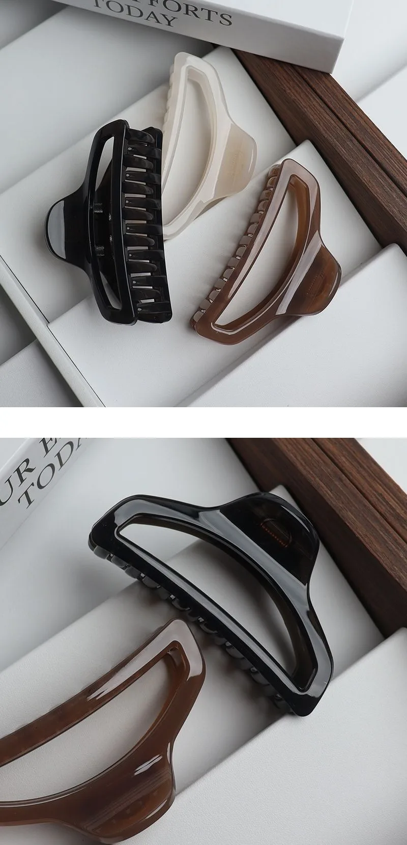 2026 New Medium Shark Hair Clip for Women French Bun Updo Hairpin Elegant Back of Head Grip