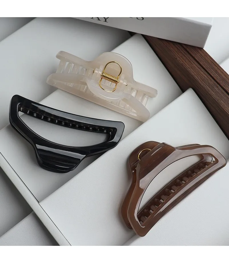 2026 New Medium Shark Hair Clip for Women French Bun Updo Hairpin Elegant Back of Head Grip