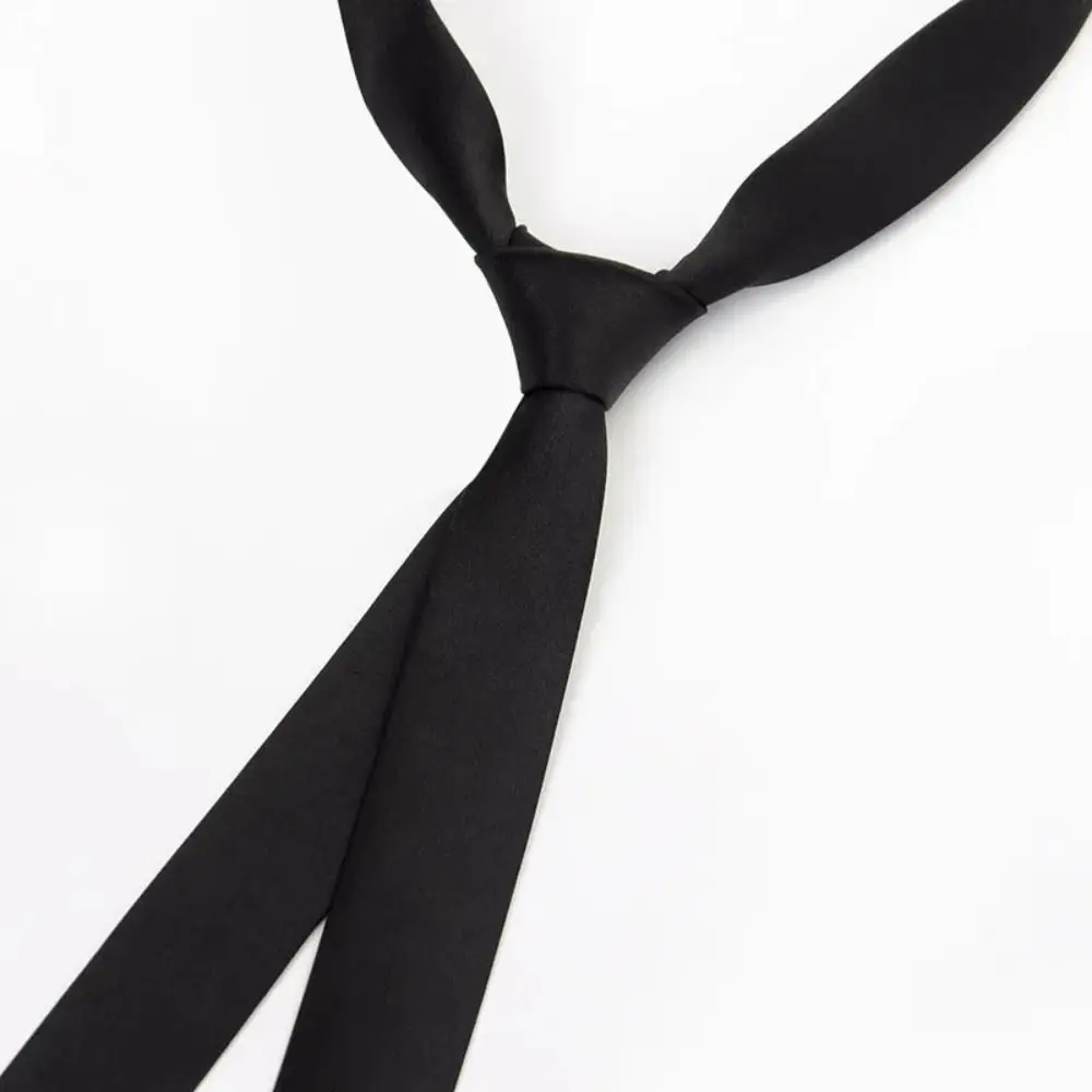 New 3cm Satin Super Slim Tie Fashion Women Man Elegant Black Neck Tie Classic Clothing Accessories Skinny Narrow Necktie