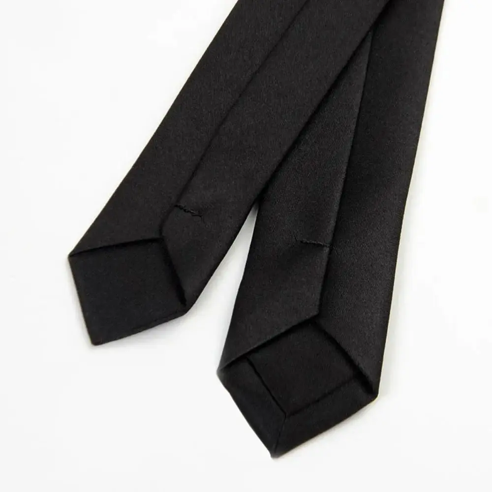 New 3cm Satin Super Slim Tie Fashion Women Man Elegant Black Neck Tie Classic Clothing Accessories Skinny Narrow Necktie