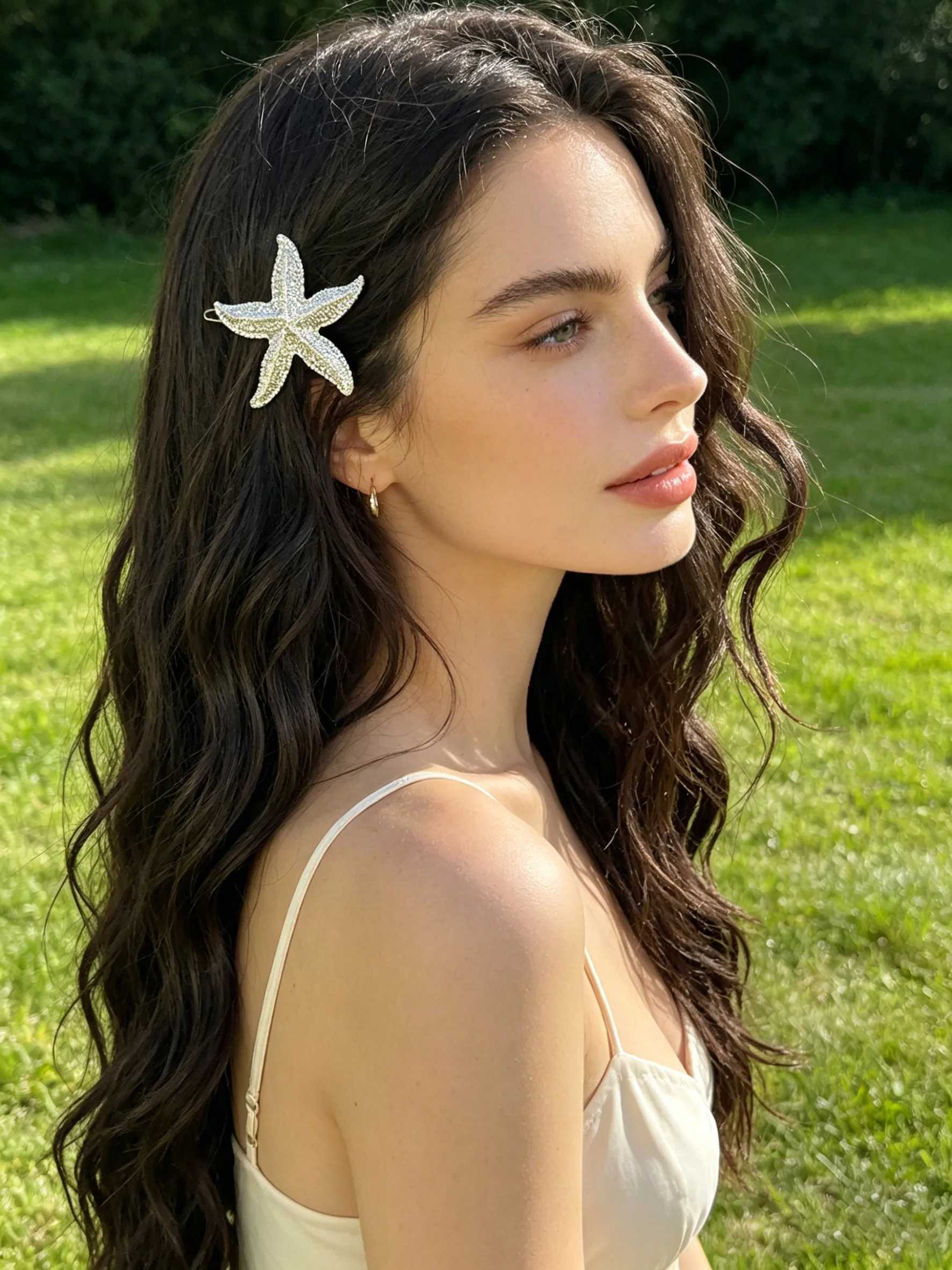 AWAYTR 1Pc Shell Starfish Hair Clips Ocean Hairpins Girls Summer Beach Bang Clip Princess Barrette Hair Accessories