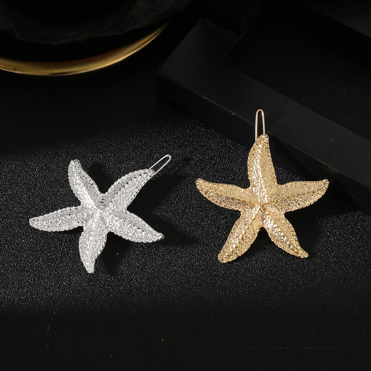AWAYTR 1Pc Shell Starfish Hair Clips Ocean Hairpins Girls Summer Beach Bang Clip Princess Barrette Hair Accessories