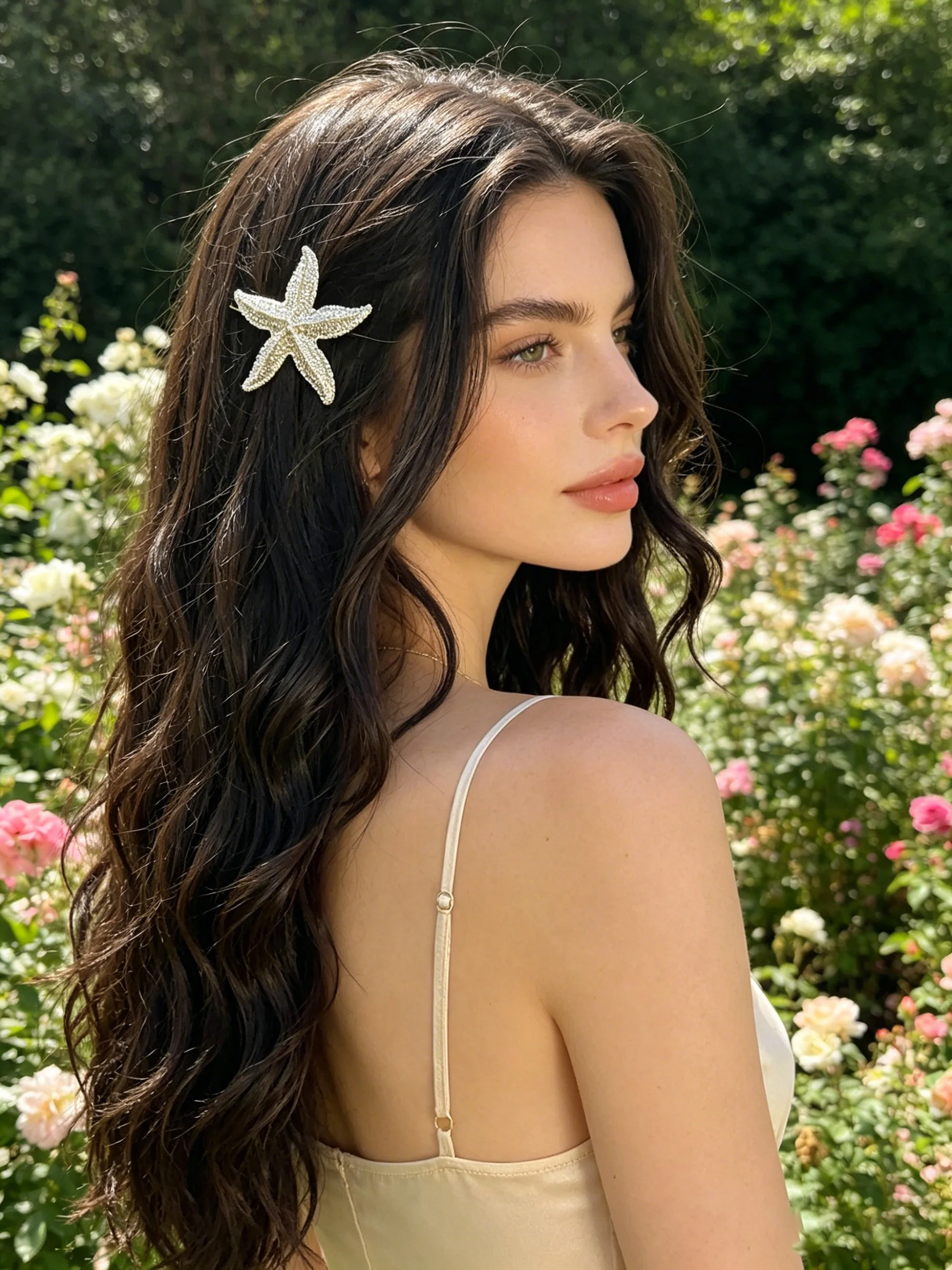 AWAYTR 1Pc Shell Starfish Hair Clips Ocean Hairpins Girls Summer Beach Bang Clip Princess Barrette Hair Accessories