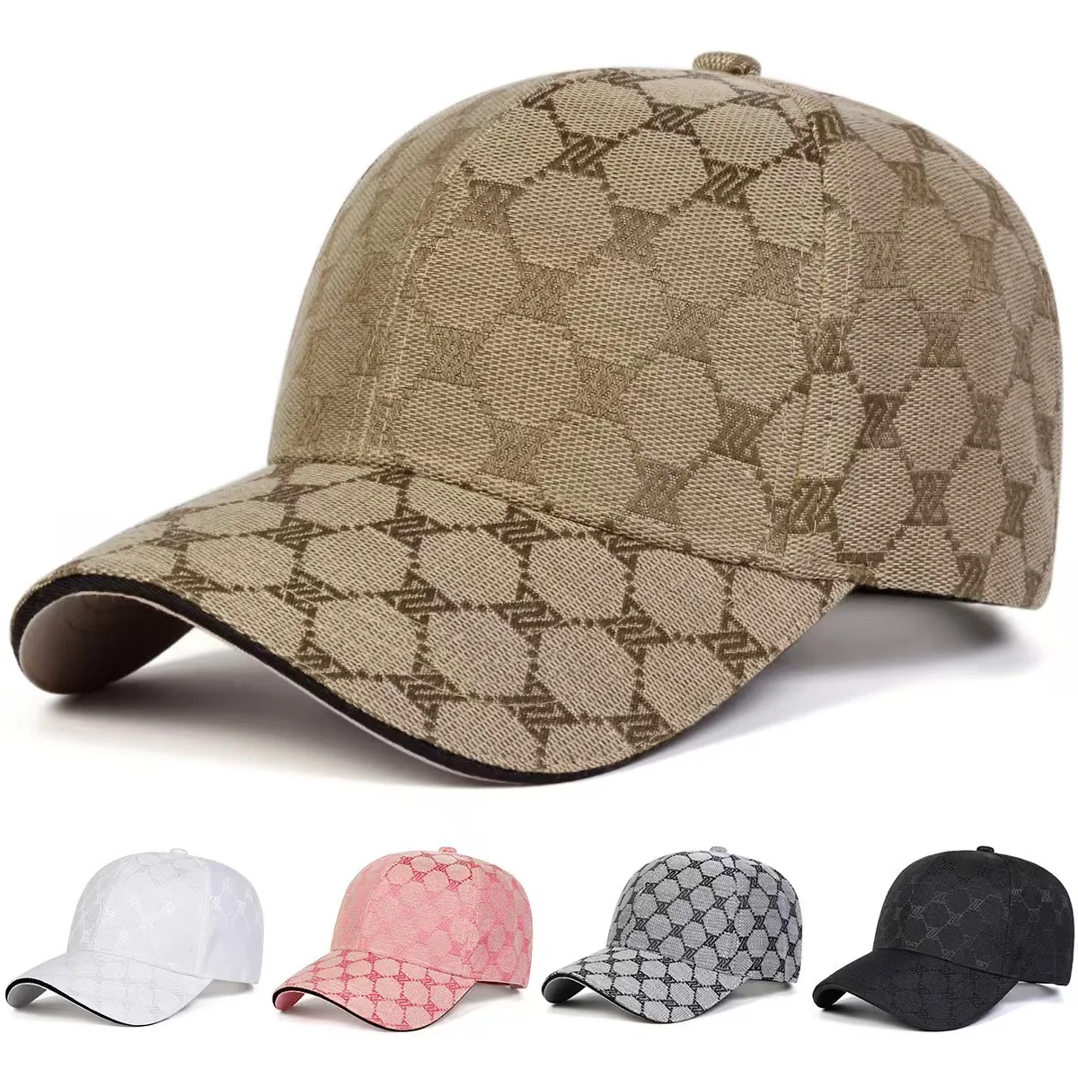 Four Seasons New Sunscreen Three-Line Sewn Baseball Cap Men's And Women's Casual Cap Net Red Distressed 1841 Hat