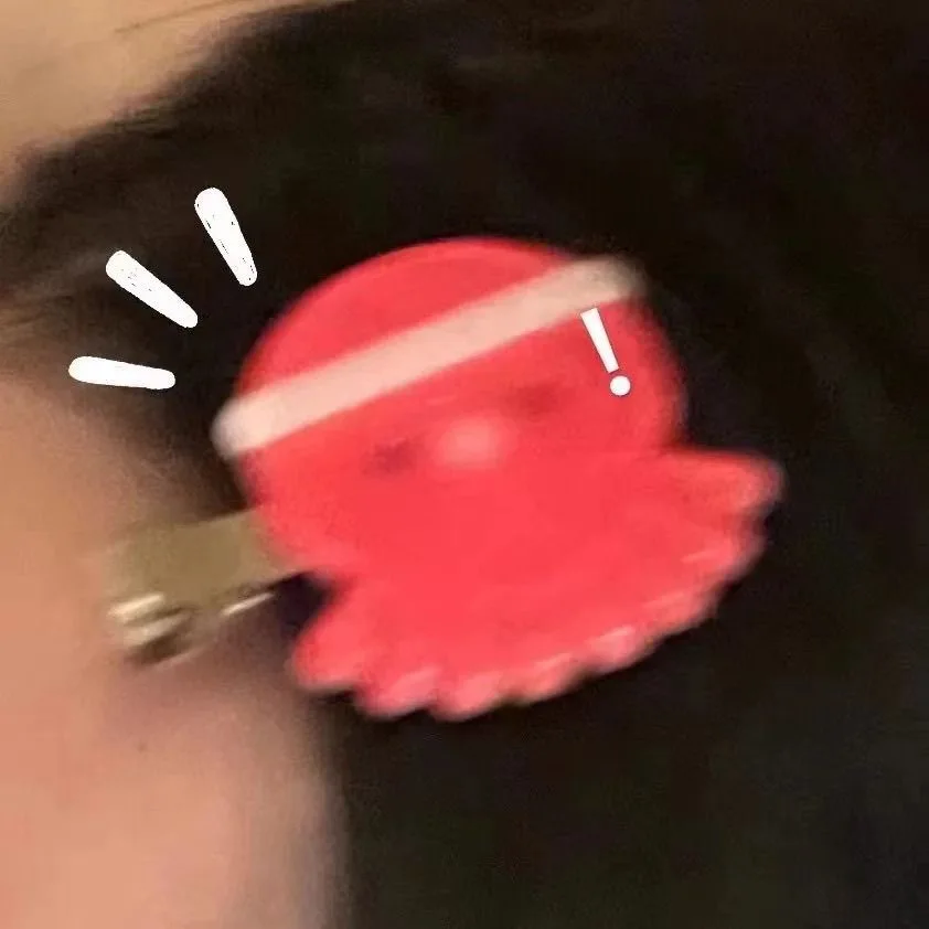 2Pcs Takoyaki Octopus Hair Clips for Women Cute Osaka Limited Acrylic Barrettes Food Themed Hair Accessories Jewelry
