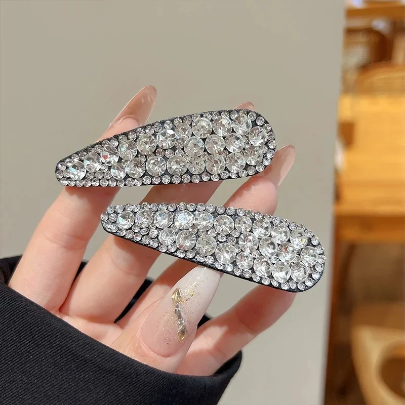 2pc Fashion Good Drop Crystal BB Hairpin Hair Side Clips for Girls Women Childs Ladies Korean Hair Accessories
