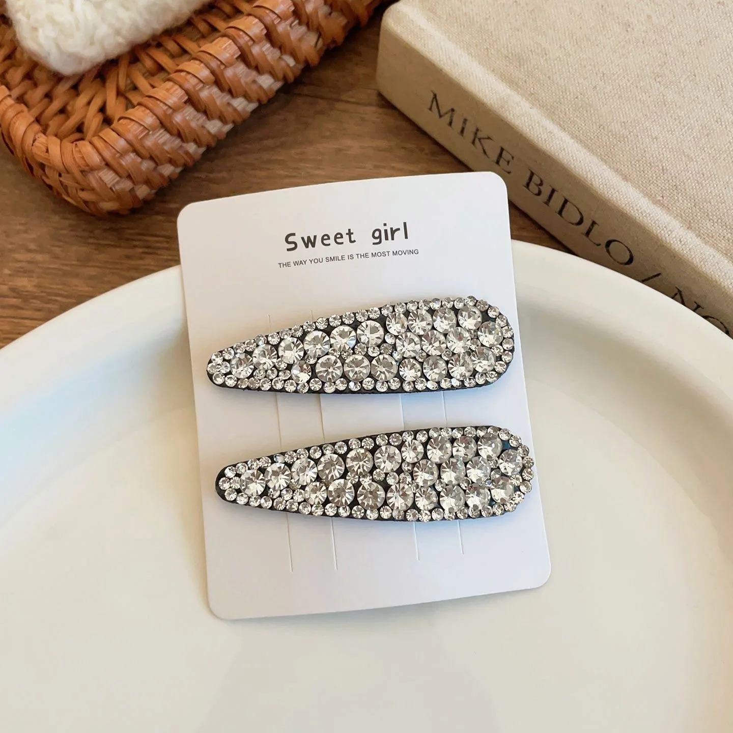 2pc Fashion Good Drop Crystal BB Hairpin Hair Side Clips for Girls Women Childs Ladies Korean Hair Accessories