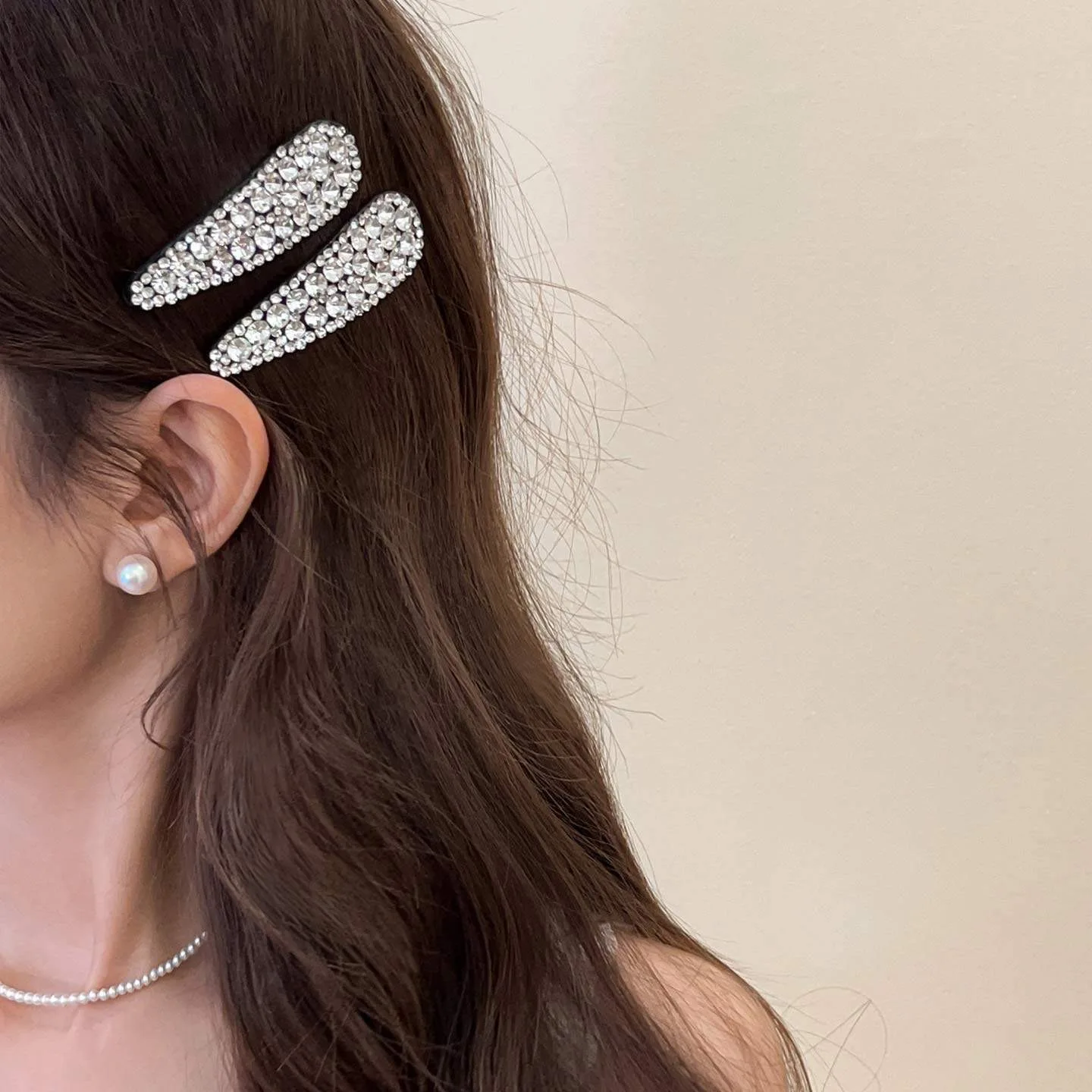 2pc Fashion Good Drop Crystal BB Hairpin Hair Side Clips for Girls Women Childs Ladies Korean Hair Accessories