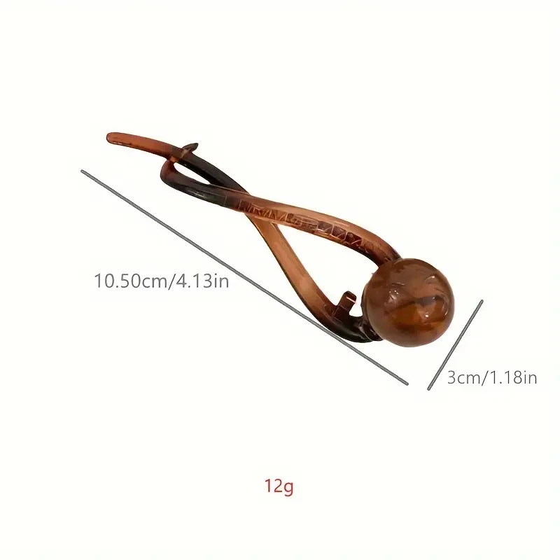 Vintage Twist Hair Clip Plastic Acrylic Bead Imitation Pearl Hairpin Twisted Design Women Girls Bridal Hair Styling Ornament