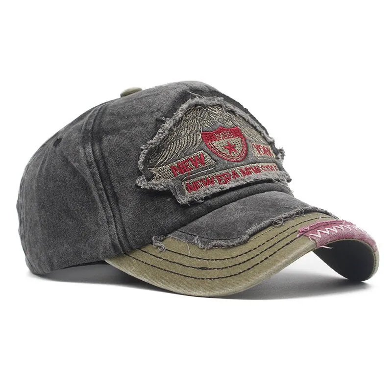 New York Embroidered Washed Denim Baseball Cap For Men Women Outdoor Adjustable Casual Sports Hat Hip Hop Streetwear Sun Hats