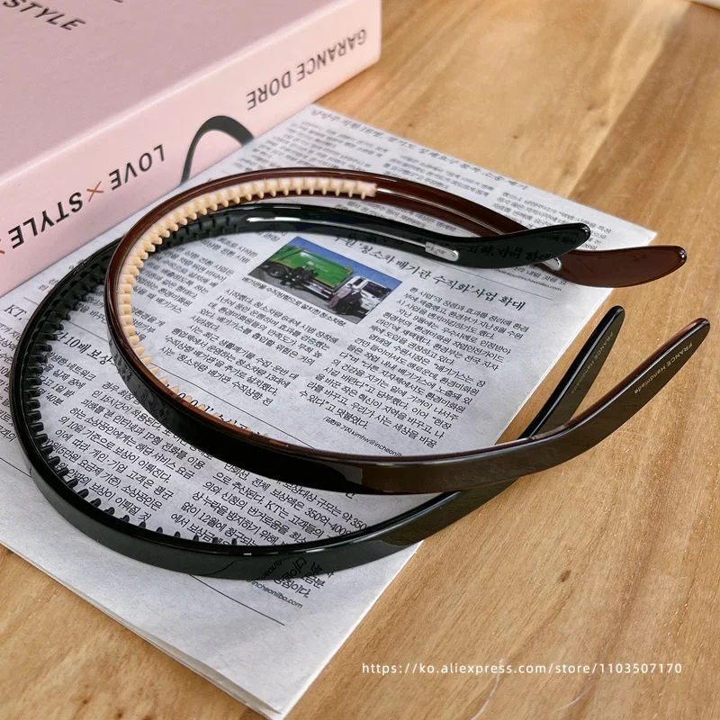 A headband suitable for wearing glasses~FRANCE Gold Headband from South Korea, French Retro Leopard Print Color