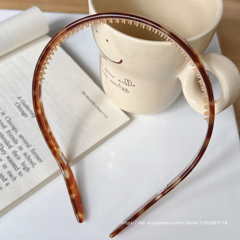 A headband suitable for wearing glasses~FRANCE Gold Headband from South Korea, French Retro Leopard Print Color