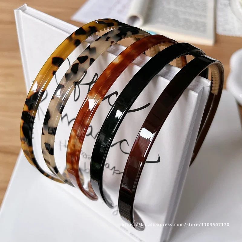 A headband suitable for wearing glasses~FRANCE Gold Headband from South Korea, French Retro Leopard Print Color