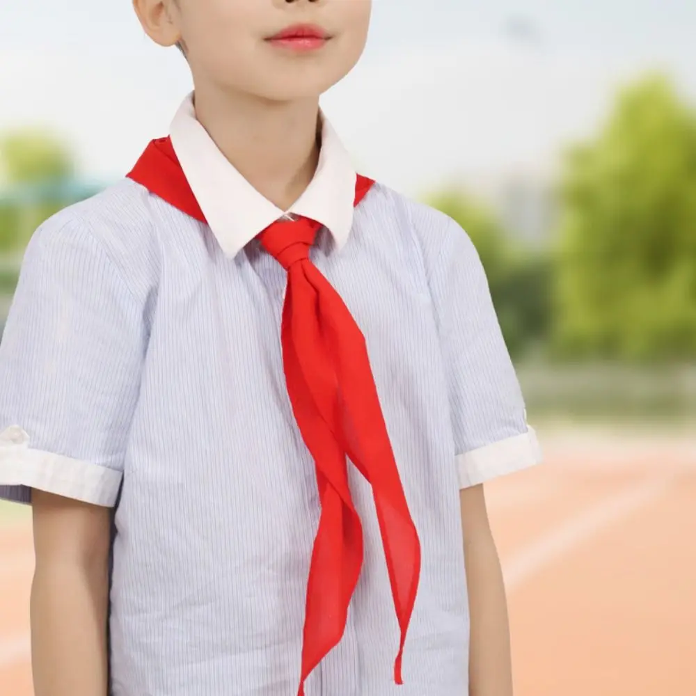 Classic China Style Triangle Towel Scarf 120cm Cotton Red Scarf School Supplies Red Tie Choker Young Pioneer Scarves Gifts