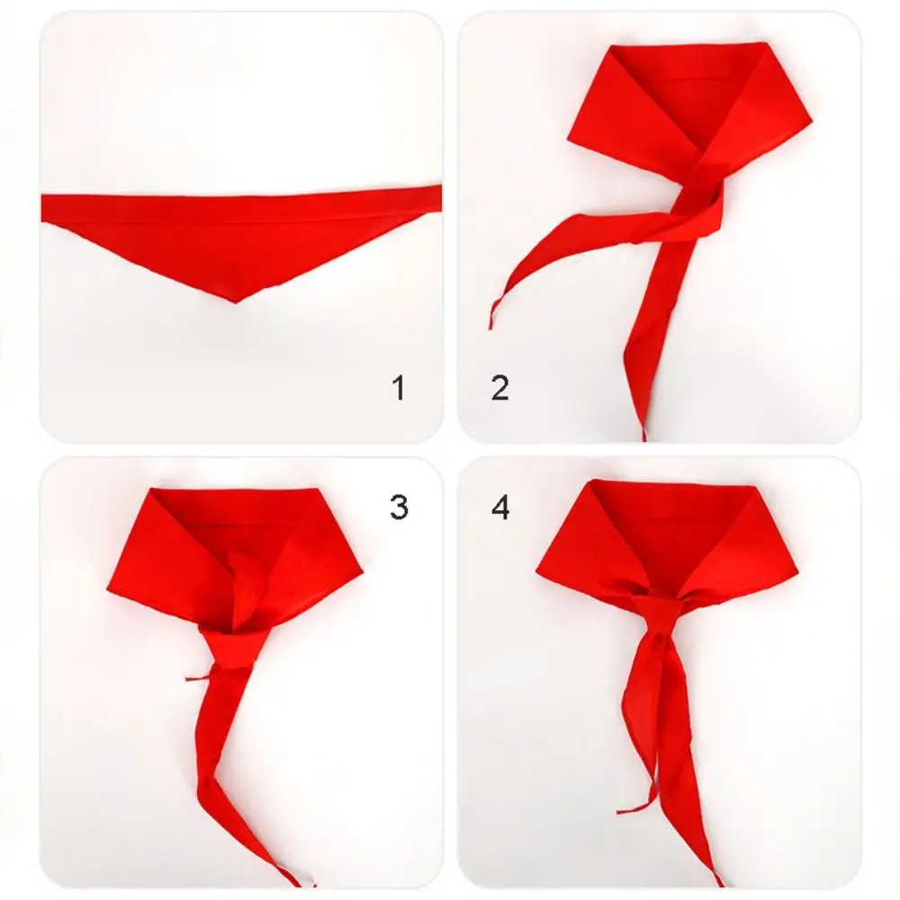 Classic China Style Triangle Towel Scarf 120cm Cotton Red Scarf School Supplies Red Tie Choker Young Pioneer Scarves Gifts