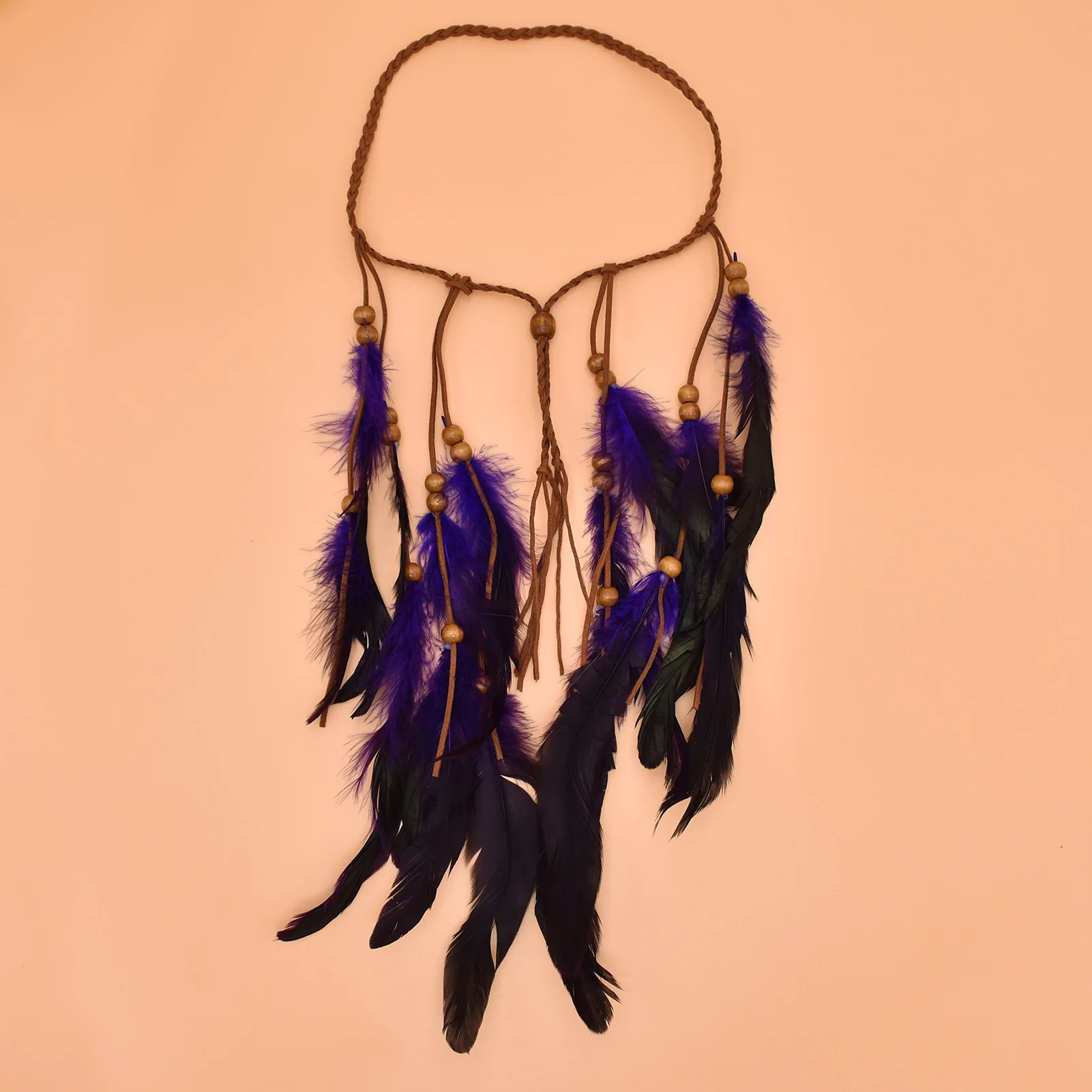 Retro Ethnic Style Headband Bohemian Linen Fringe Feather Headband For Women Elegant Hair Accessories Girls Photography Props