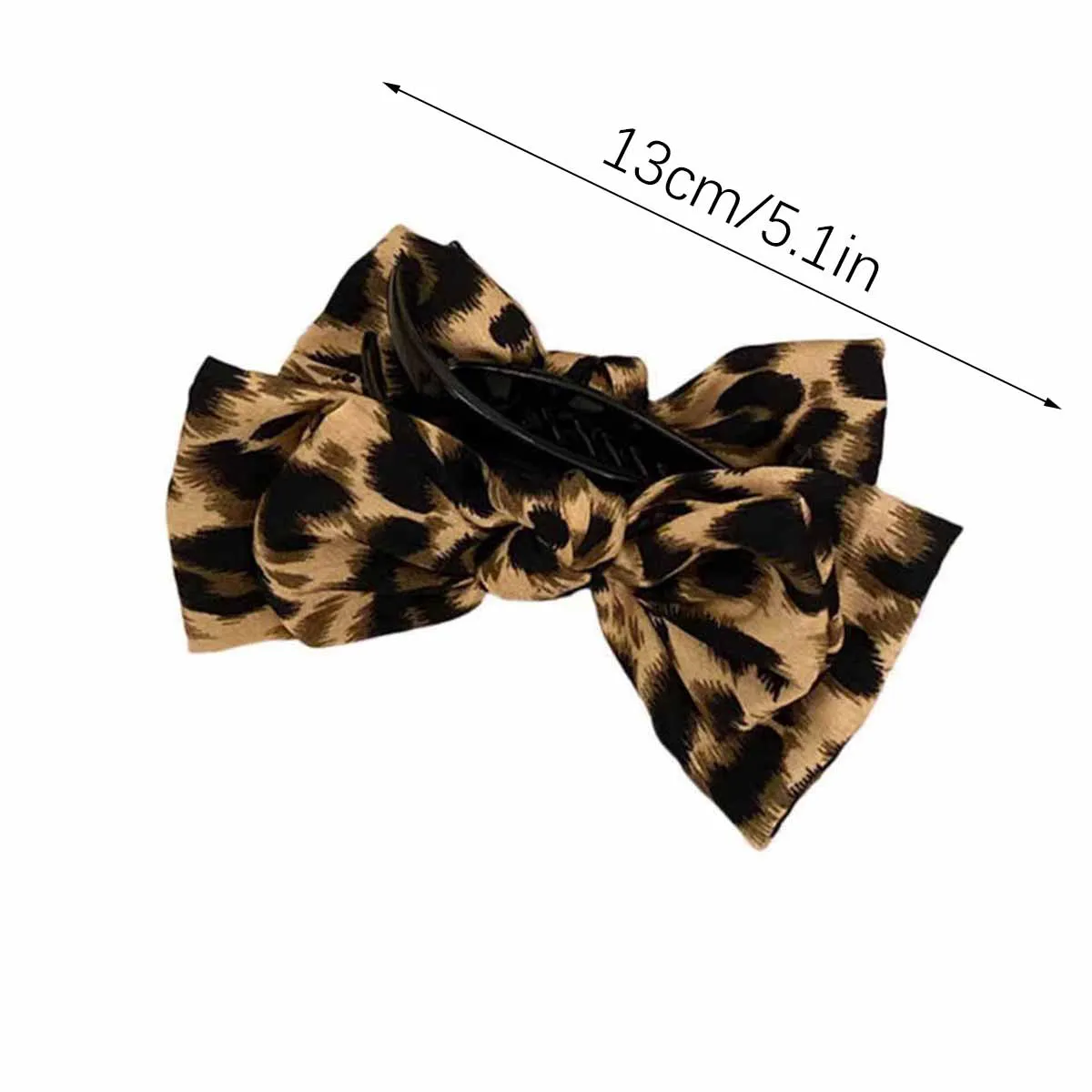 1pc Vintage Leopard Print Bow Premium Hair Grab Hair Accessory is suitable for women to wear