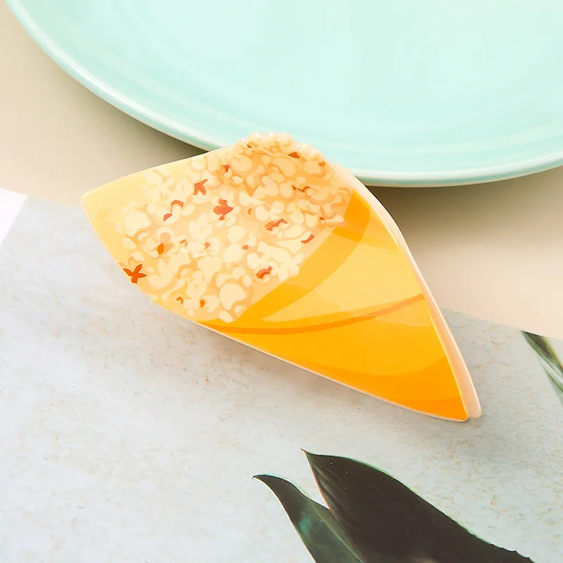 1pc New cute and personalized niche cartoon cup popcorn beverage cup fun acrylic sheet hair clip clip
