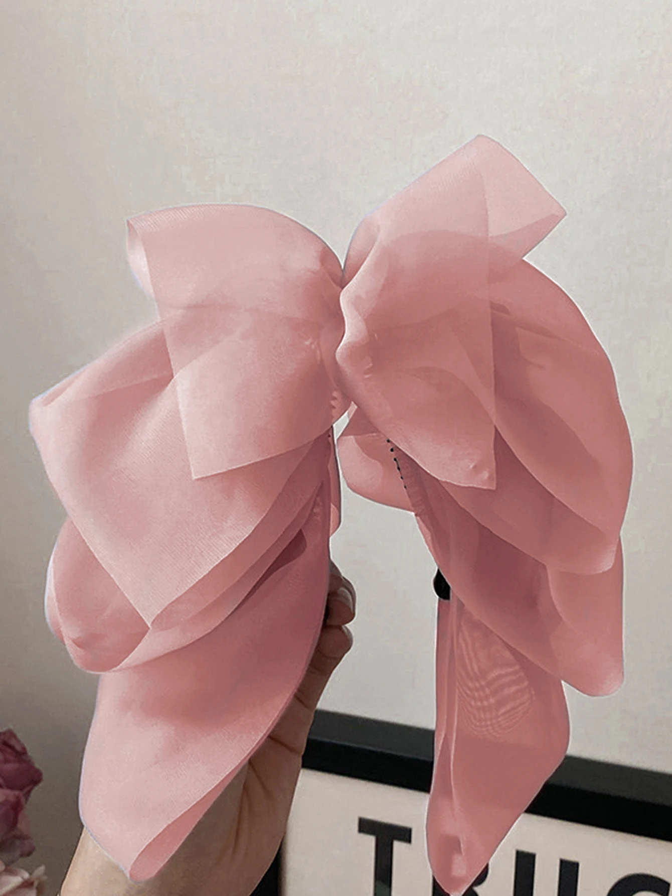 1Pcs Fashion Solid Chiffon Mesh Bow Ribbon Banana Hair Clips For Women Girls Party Hair Accessories