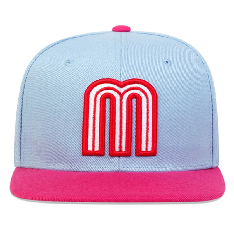 Fashion M Letter Mexico Flag Embroidery Baseball Cap Cotton snapback Hats Adjustable Hip Hop Sport Hats Outdoor Sun hats