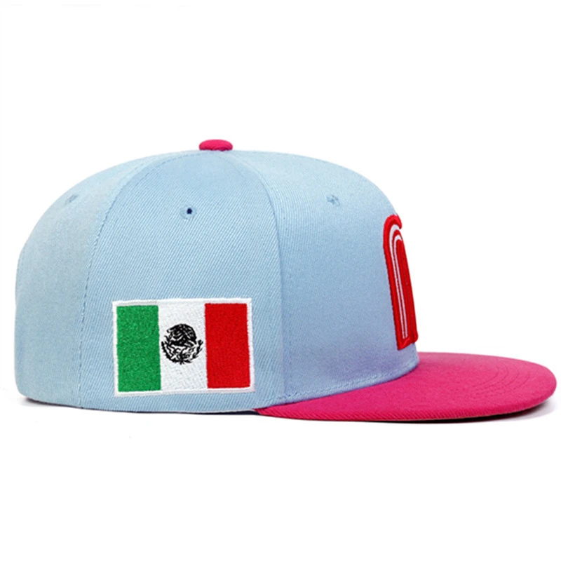 Fashion M Letter Mexico Flag Embroidery Baseball Cap Cotton snapback Hats Adjustable Hip Hop Sport Hats Outdoor Sun hats