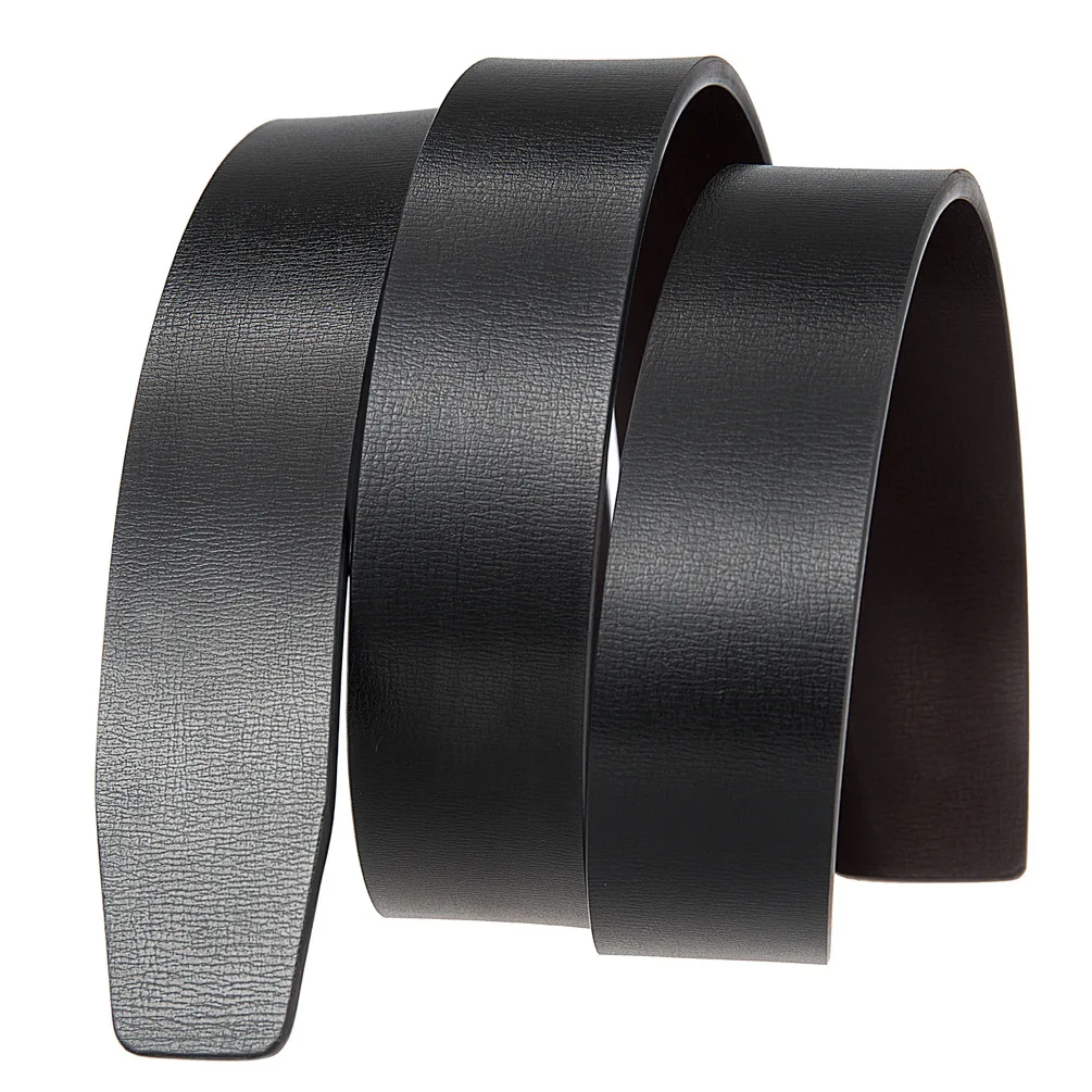 Non porous and toothless belt strip without buckle for men's toothless belt strip