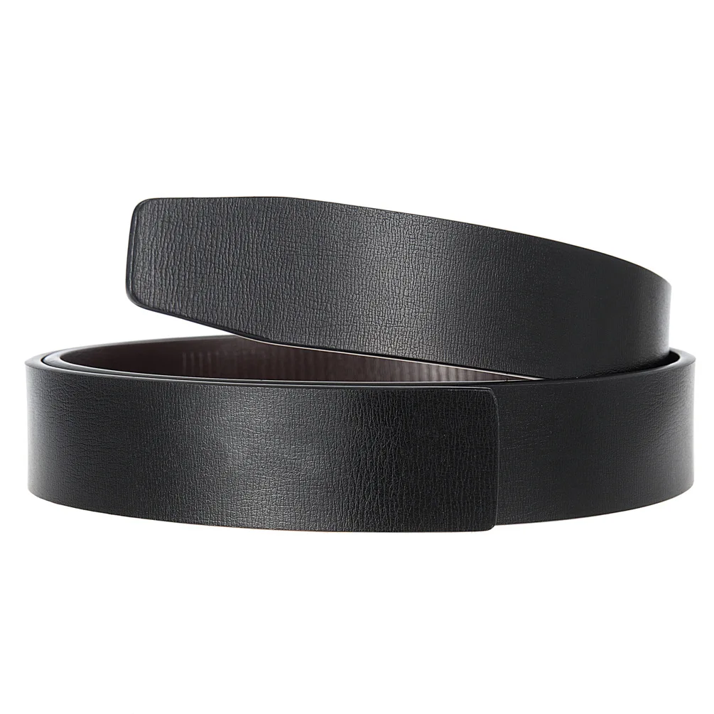 Non porous and toothless belt strip without buckle for men's toothless belt strip